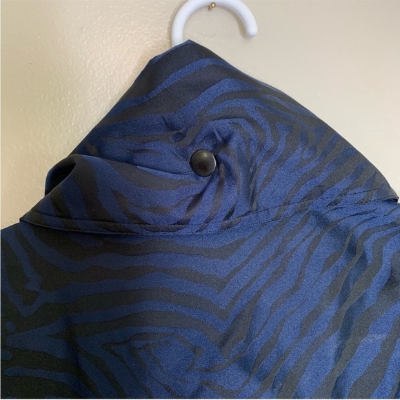 SAMUEL DONG Bubble Dress Coat, Midnight Zebra, Fabric From Italy, M - Picture 14 of 14